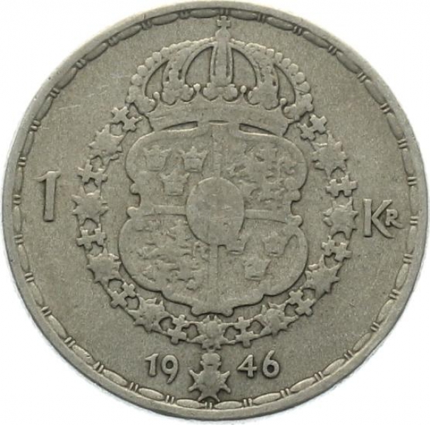 Schweden 1 Krona 1946 TS